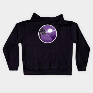 violet night landscape Kids Hoodie